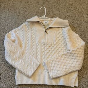 White Cable Knit Sweater Never Wor